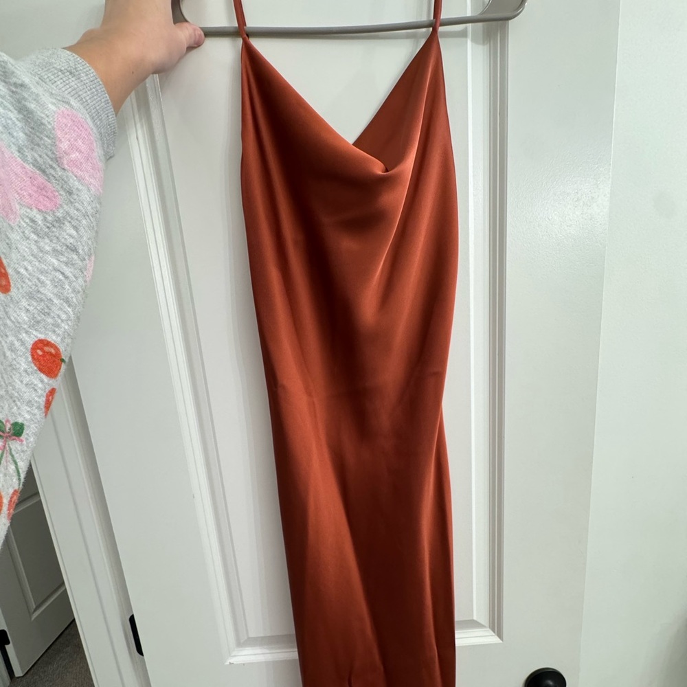 Beginning Boutique Terracotta Backless Dress
